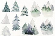 Watercolor winter forest., a Decorative Illustration by TaPilipa (Thumbnail 6 of 9)