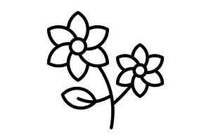 Flower Line Icon, an Icon by Pexelpy