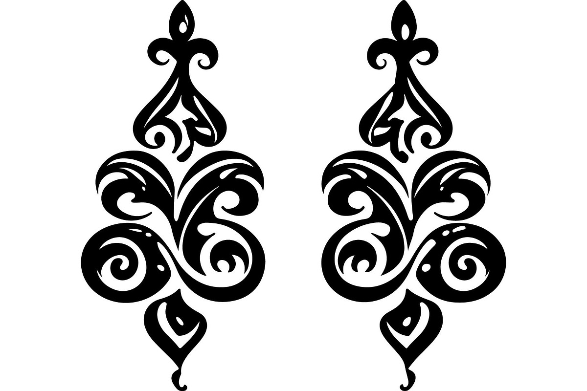 Elegant Earrings SVG Collection, an Object Graphic by Designer_Momina (Photo 12 of 13)