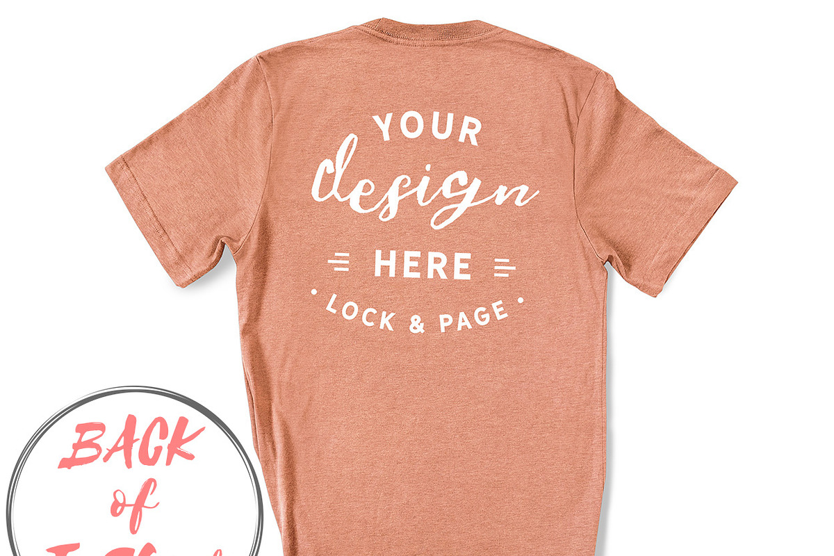 Back Of T-Shirt BC3001 Mockup Bundle, a Shirt Mockup by lock and page (Photo 72 of 88)