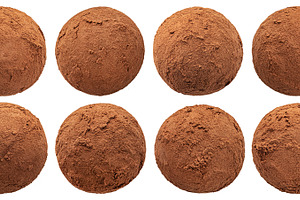Chocolate truffles with cocoa powder, a Food & Drink Photo by Max Lashcheuski