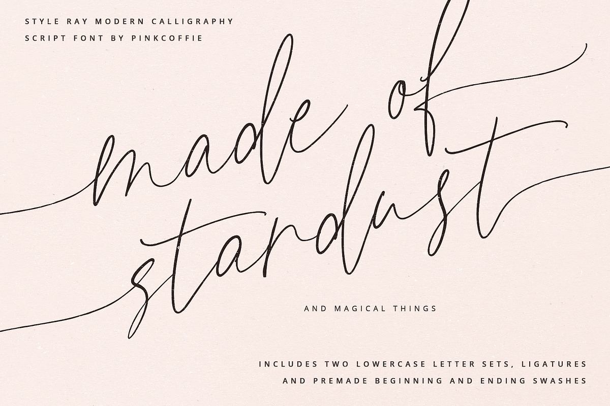 Style Ray | Casual Chic Script Font, a Script Font by Pink Coffie (Photo 9 of 15)