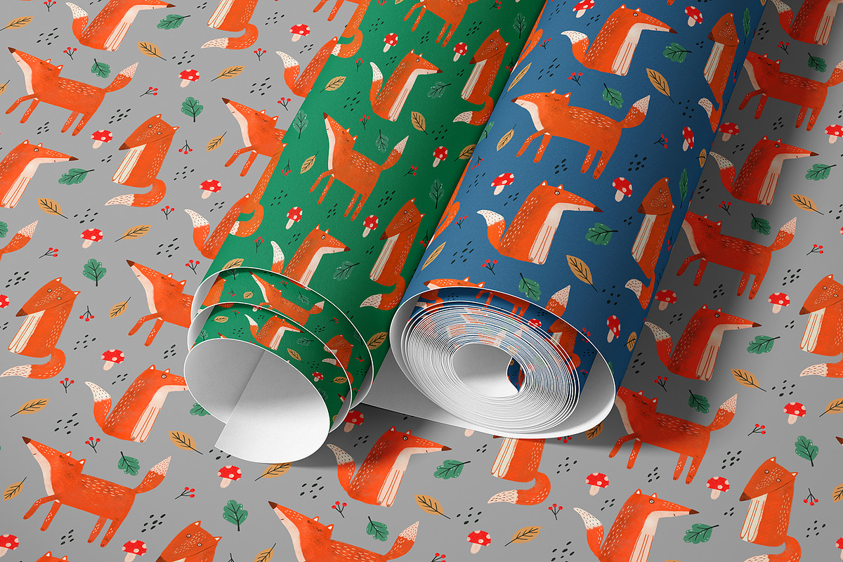 Foxy Tales — Seamless Patterns, a Pattern Graphic by Alona Savchuk (Photo 4 of 10)
