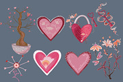 Valentine’s Day Folk Clipart, a Seasonal Illustration by FaliushViktoriaArtist (Thumbnail 4 of 11)