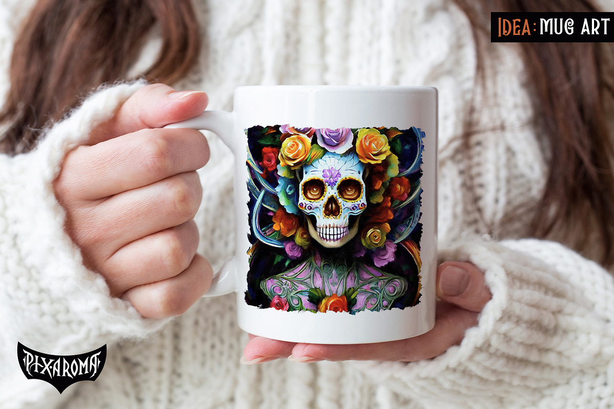 Skulls Bundle - Oil Paintings, an Illustration by pixaroma (Photo 10 of 15)