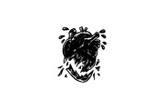 Human Heart | Tattoo Style, an Education Illustration by Design by sebrodbrick (Thumbnail 5 of 11)
