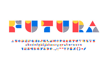 Bauhaus font, retro art deco type, an Illustration by Buch&Bee