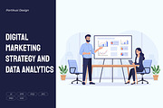 Digital Marketing Strategy and Data, a Finance Illustration by Partikusi Design (Thumbnail 1 of 3)