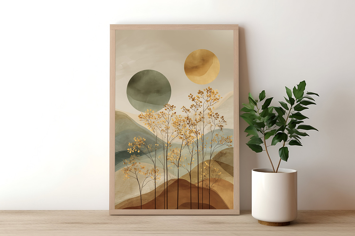 Modern Nature Landscape Illustration, a Decorative Illustration by Housui Patterns (Photo 8 of 12)