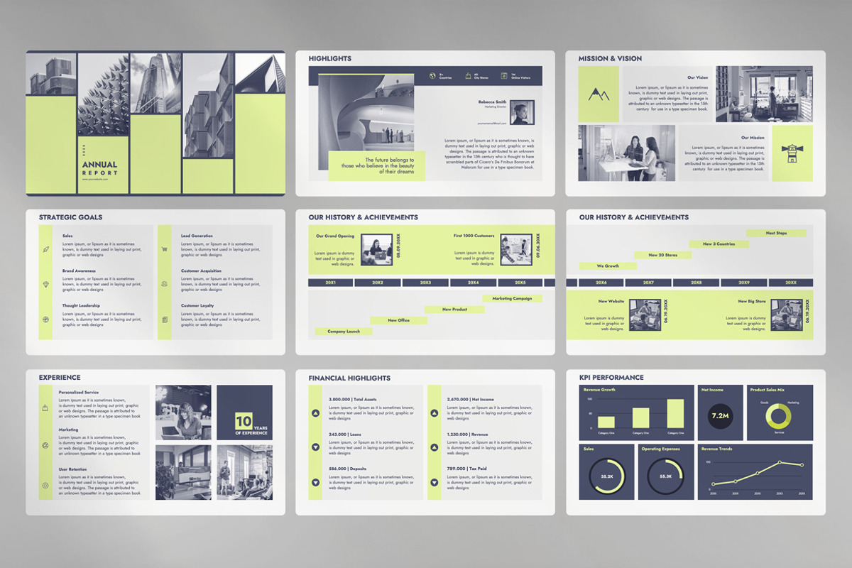 Annual Report Presentation Template, a Presentation Template by JetzTemplates (Photo 2 of 5)