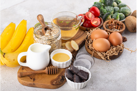 Assortment of products containing, a Food & Drink Photo by Yulia Furman