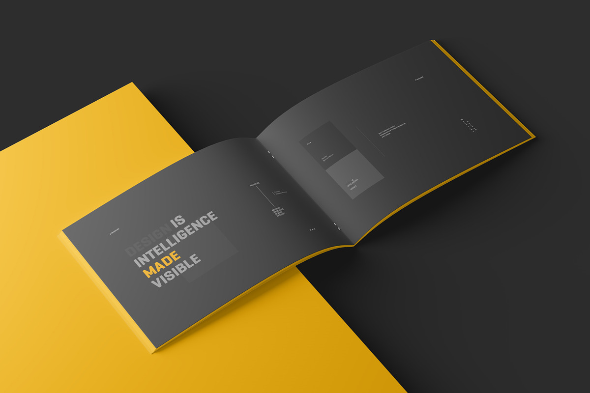 A4 Landscape Brochure Mockup Set, a Books & Magazine Mockup by Toasin ...