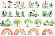 Spring Woodland Animals Clipart PNG, an Animal Illustration by SugarCloudStudioArt (Thumbnail 6 of 8)