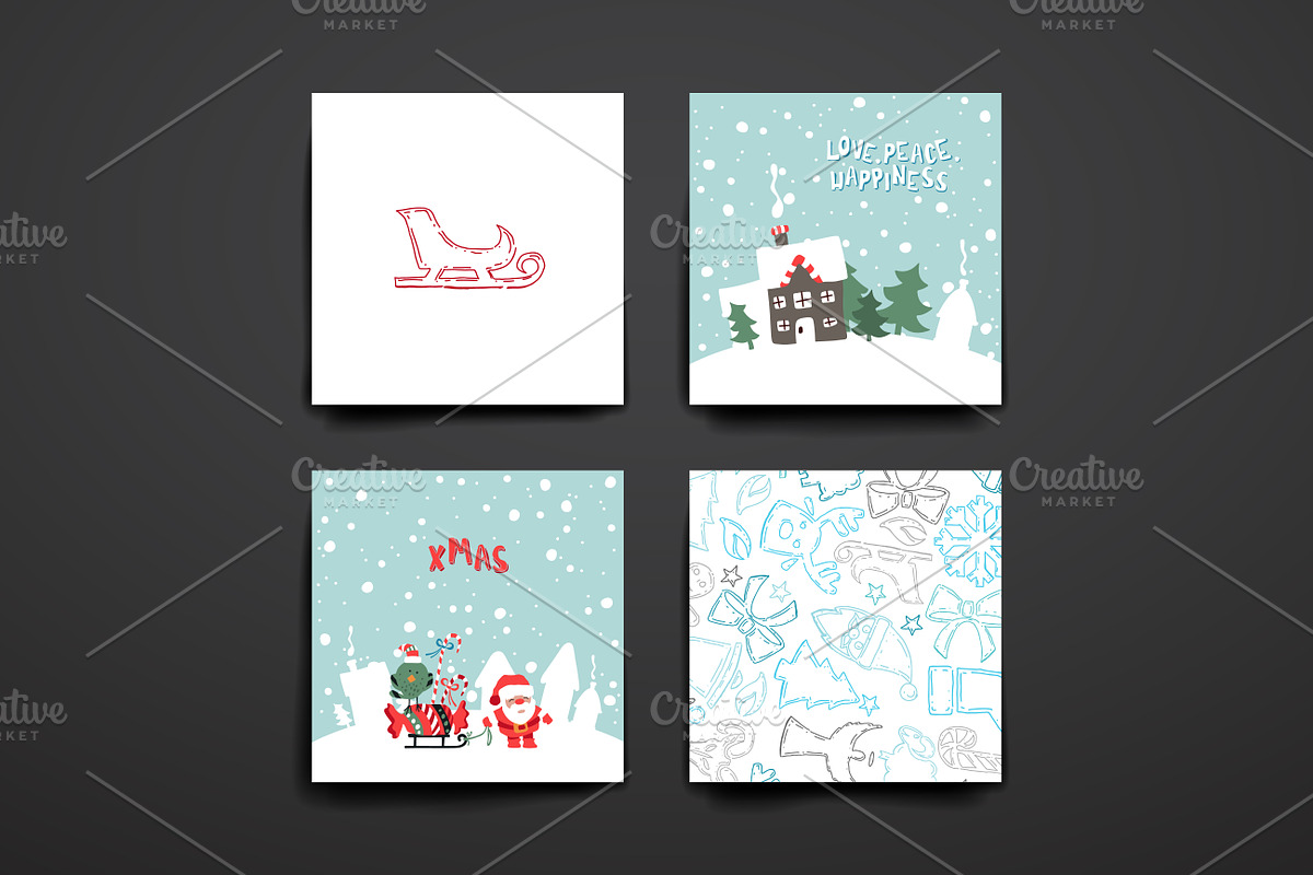 Merry Christmas Card Templates, a Card Template by Palau (Photo 7 of 13)
