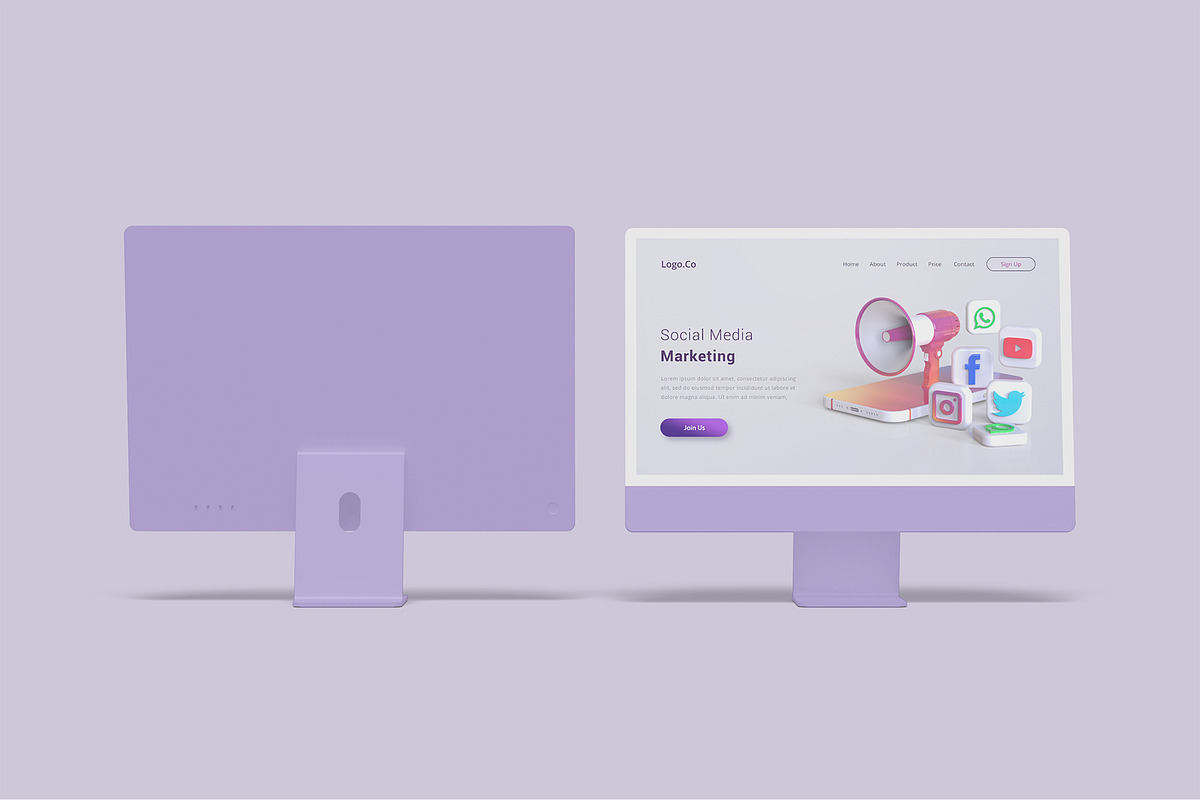 iMac Desktop Mockup Bundles, a Mac Mockup by Graphic Aesthetic (Photo 17 of 22)