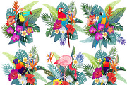 Tropical birds & flowers, an Object Graphic by Anastasia (Thumbnail 3 of 12)