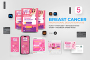 Breast Cancer Print & Digital Bundle, a Templates & Theme by Aam360 (Thumbnail 1 of 6)