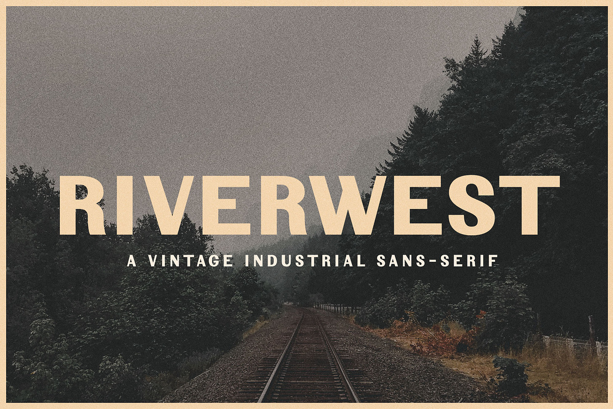 Riverwest Vintage Industrial Font, a Sans Serif Font by Parker Creative (Photo 1 of 10)