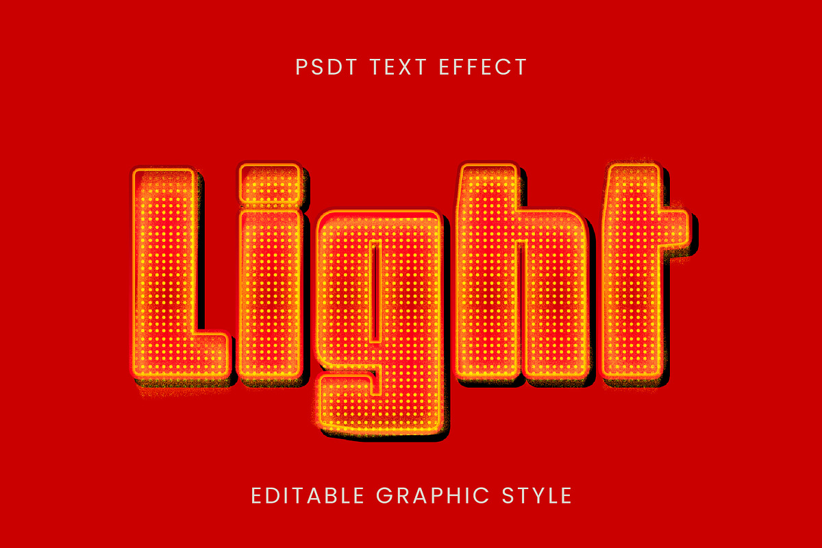 Retro Light Bulb Text Effect