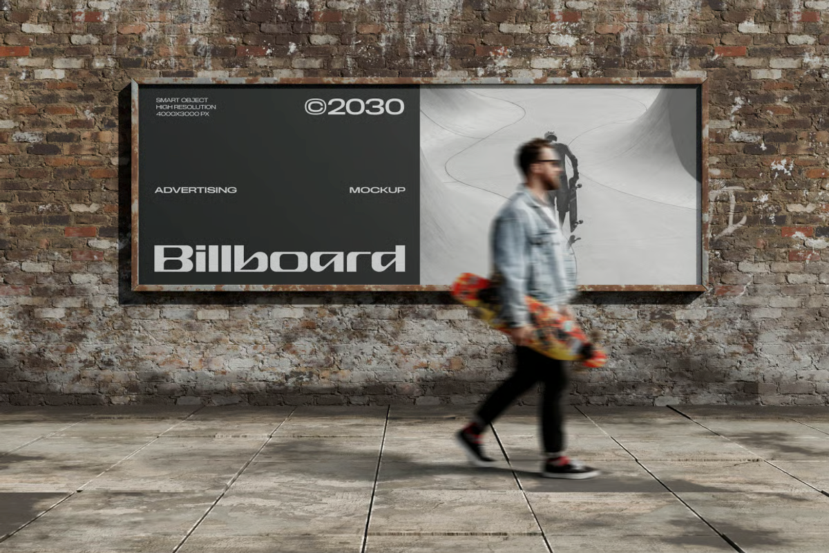 Outdoor Urban Billboard Mockup, an Advertising Mockup by graphicsauce (Photo 2 of 4)