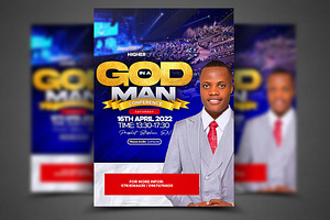God in a Man Church Flyer Template