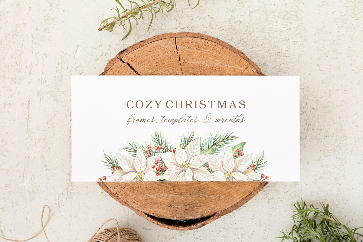 Cozy Christmas. Watercolor Clip Art., a Seasonal Illustration by Farida Bik (Photo 4 of 13)