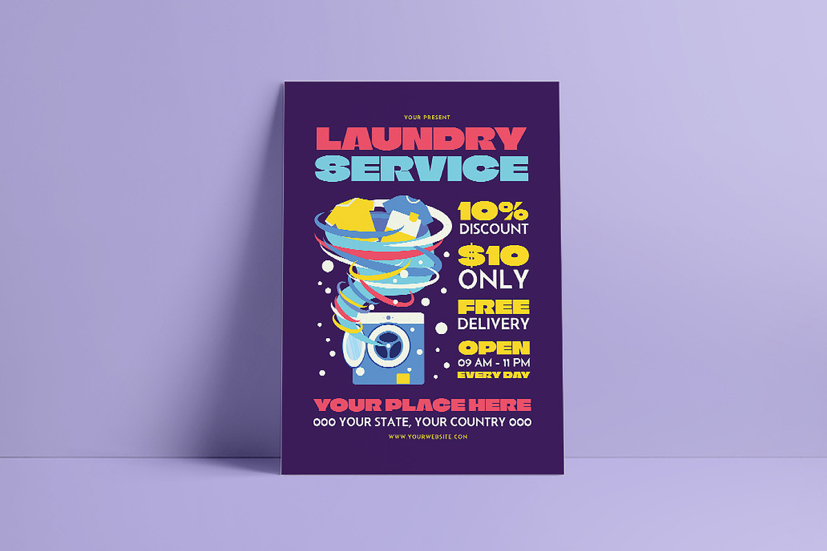 Laundry Service Flyer, a Flyer Template by herutage (Photo 2 of 4)