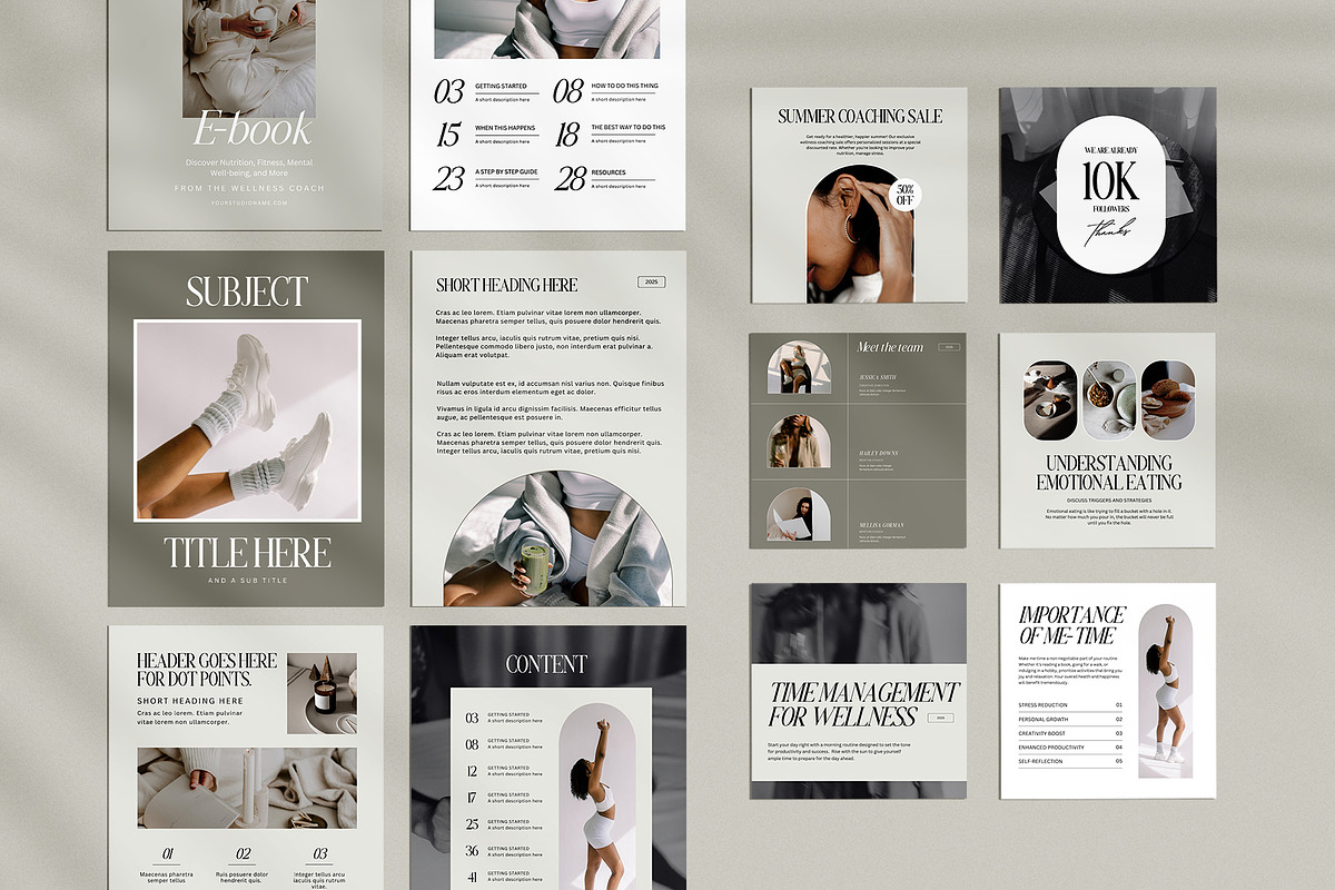 Wellness Coach Bundle Template, a Marketing Template by Amaré Creative (Photo 4 of 9)