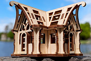 Small 3d Greenhouse - Laser Cut File, an Object Graphic by VectorPainter (Thumbnail 5 of 14)
