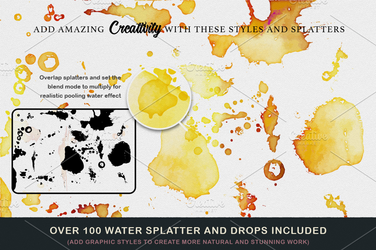 WaterPress Vector Watercolor Effects preview 5