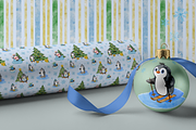Penguin Winterland watercolor set, a Seasonal Illustration by Aurella Art (Thumbnail 13 of 17)