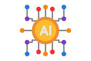 AI Flat Icon, an Icon by Pexelpy (Thumbnail 2 of 2)