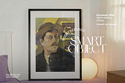 DIN A Black Frame Retro Mockup (PSD), a Household Mockup by WasMockups (Thumbnail 3 of 6)