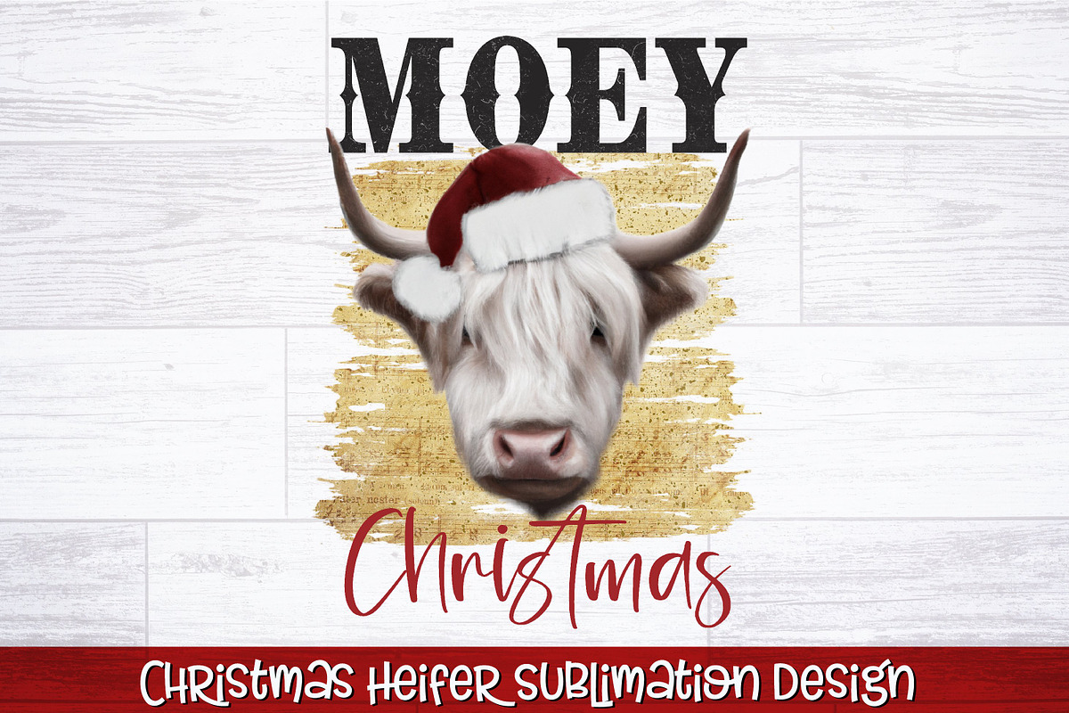 Christmas Heifer Sublimation Bundle, a Seasonal Illustration by RossiGalleria (Photo 10 of 11)