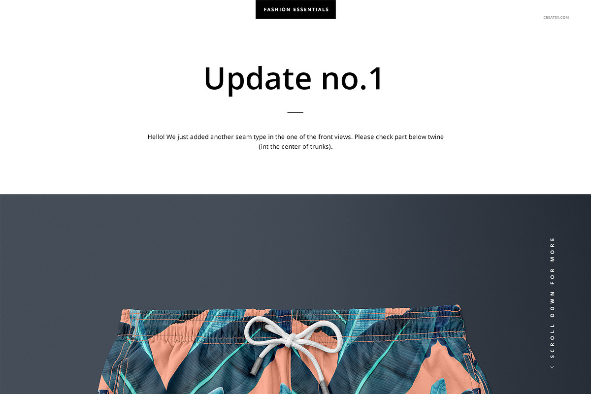 Men's Swim Trunks Mockup Set, a Bottom Mockup by creatsy5 (Photo 5 of 7)
