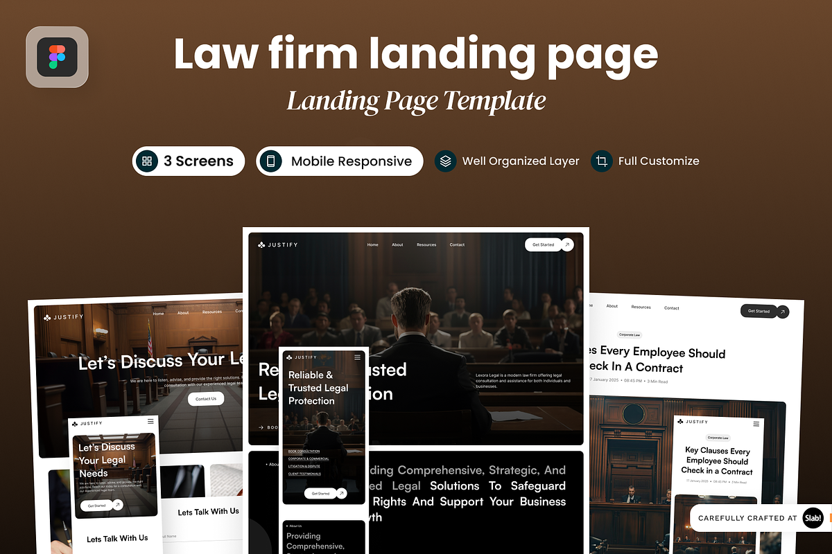 Justify - Law Firm Landing Page