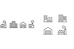 Industrial buildings and factories, an Illustration by ZinetroN