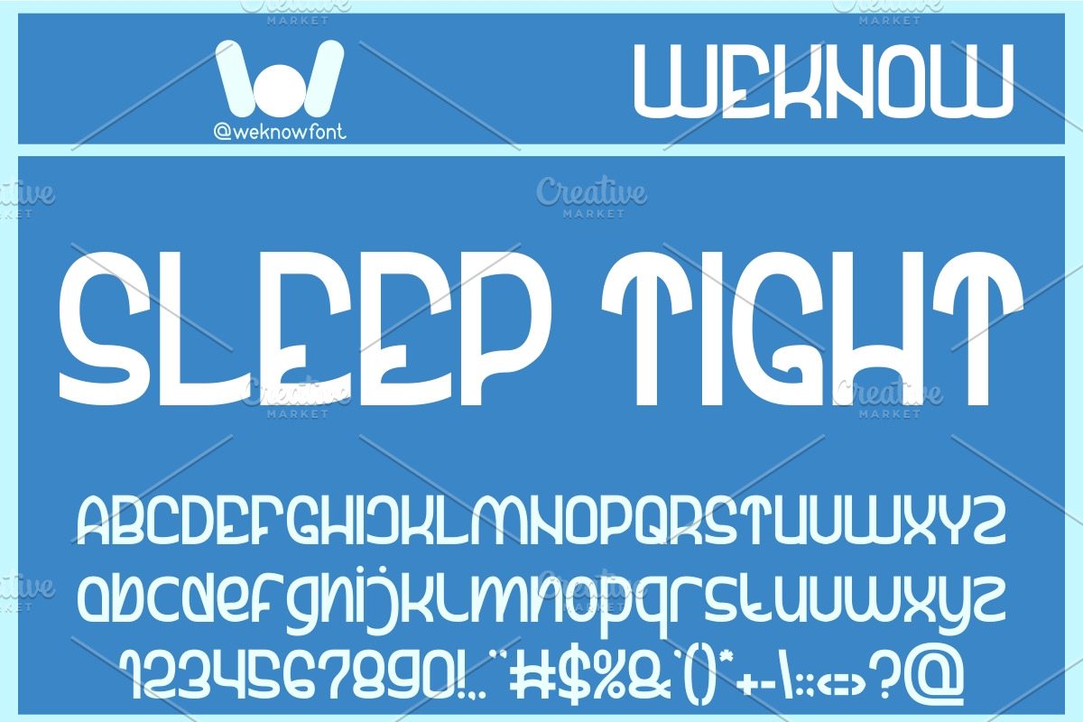 Sleep Tight font, a Font by weknow (Photo 1 of 8)