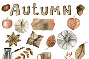 Cozy watercolor autumn, a Decorative Illustration by ViolettaKh (Thumbnail 4 of 5)