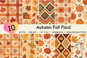 Autumn Fall Plaid Seamless Pattern, a Pattern Graphic by FloridPrintables (Thumbnail 1 of 11)