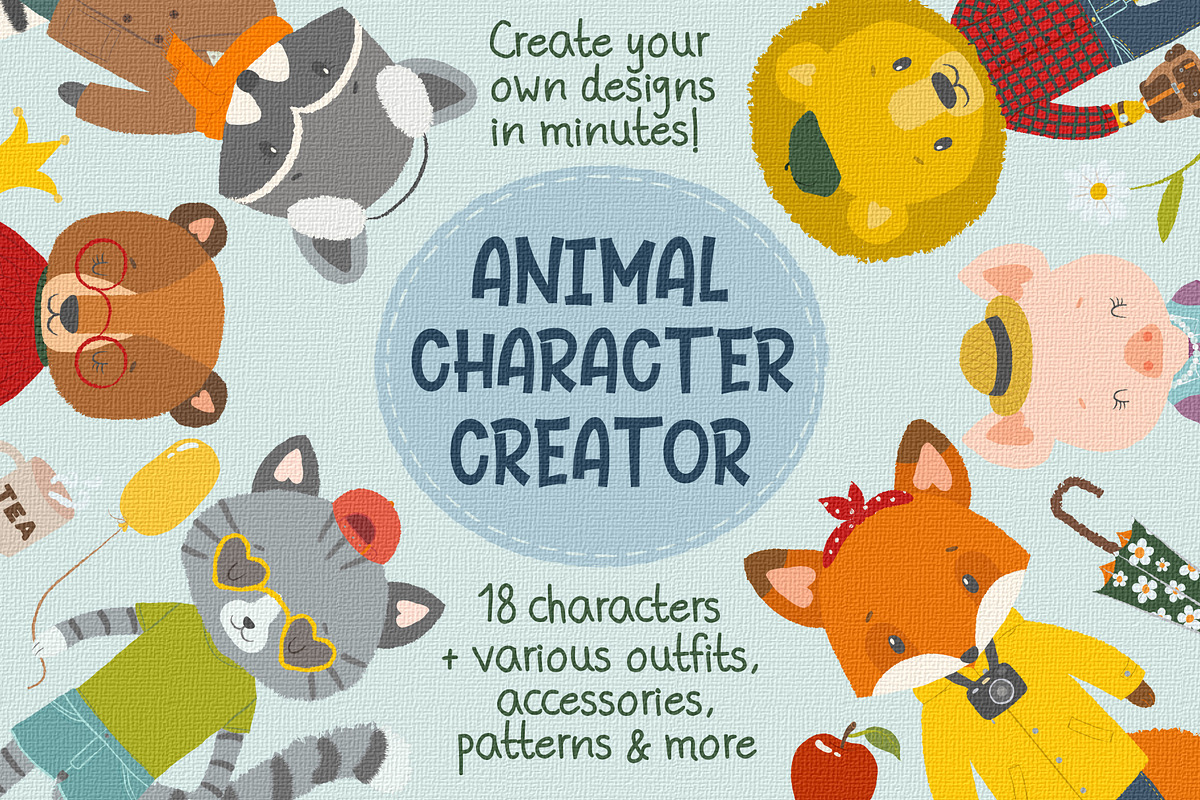 Animal character creator, an Object Graphic by Trinibis (Photo 1 of 8)