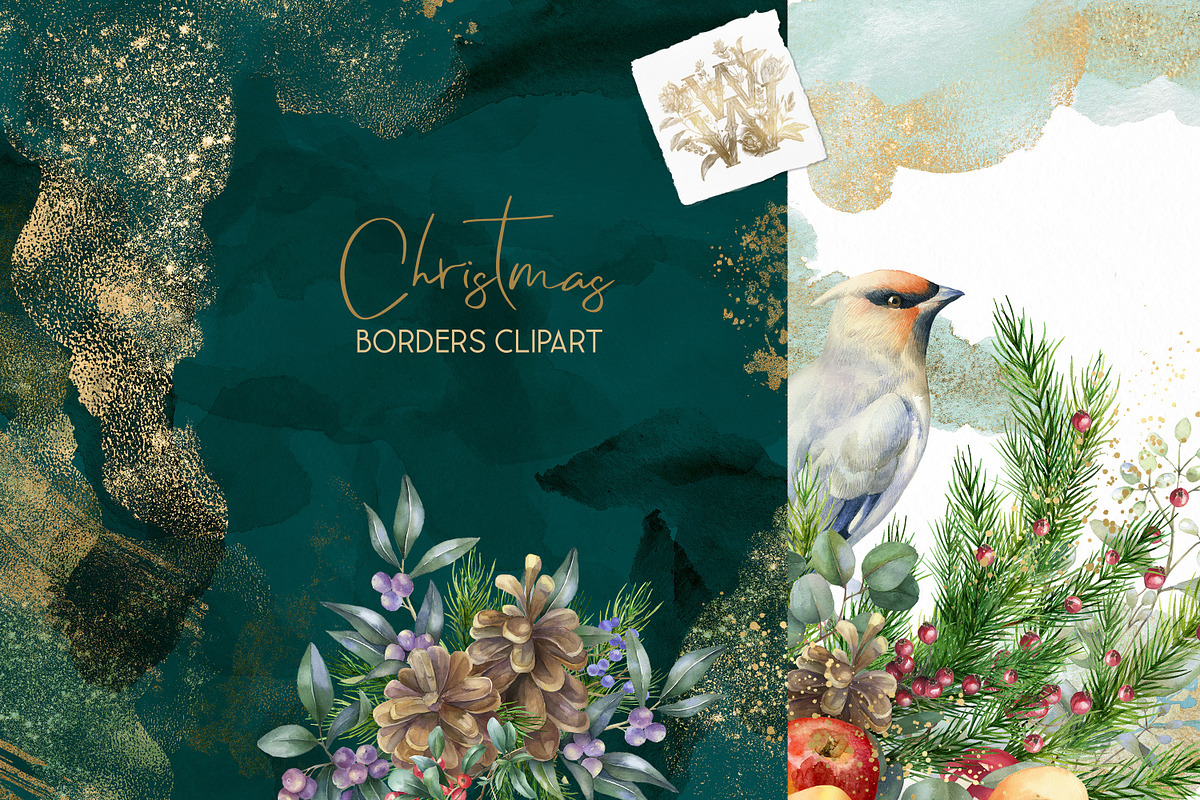 Watercolor Christmas collection, a Decorative Illustration by WonderWonder (Photo 13 of 19)