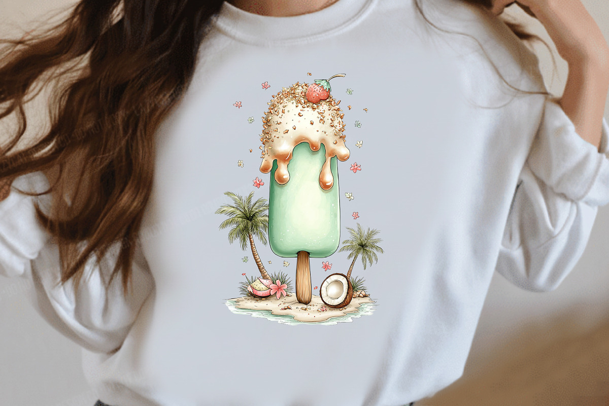 Whimsical Cold Summer Beach Ice Pop, an Illustration by Designworld (Photo 5 of 7)