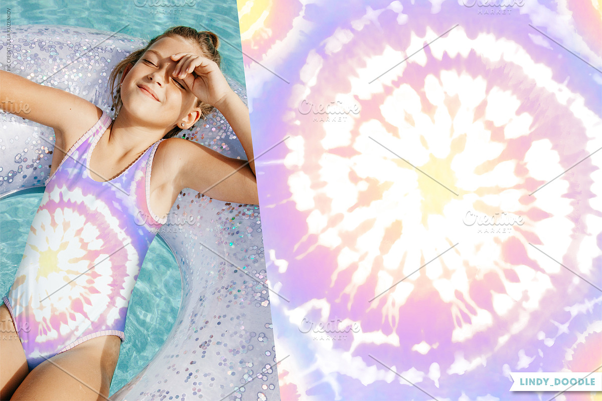 Summer Pastel Tie-Dye Patterns, a Pattern Graphic by Lindy_doodle (Photo 4 of 13)