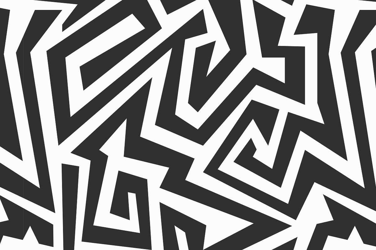 Monochrome Maze Patterns, a Pattern Graphic by Gudiny (Photo 5 of 13)