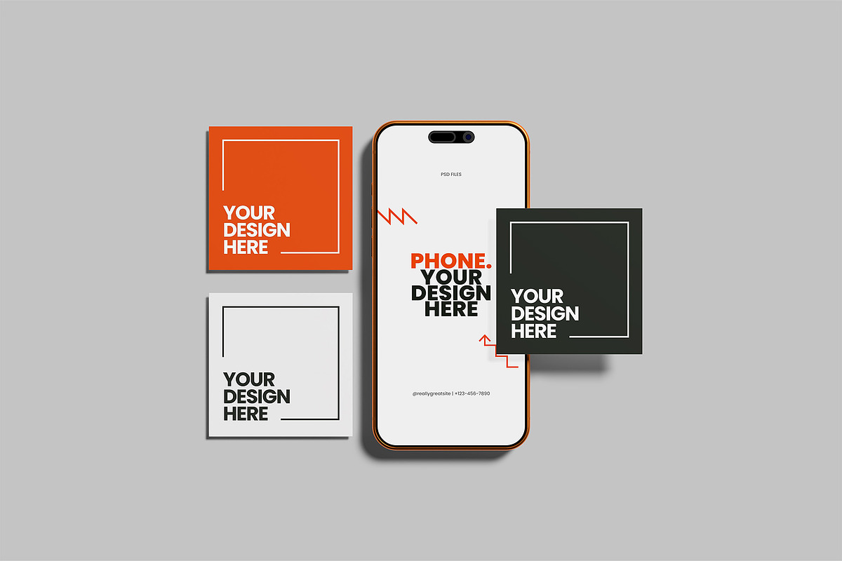 Instagram Post Mockup(Scene Creator), an iPhone Mockup by Graphiculon (Photo 11 of 11)