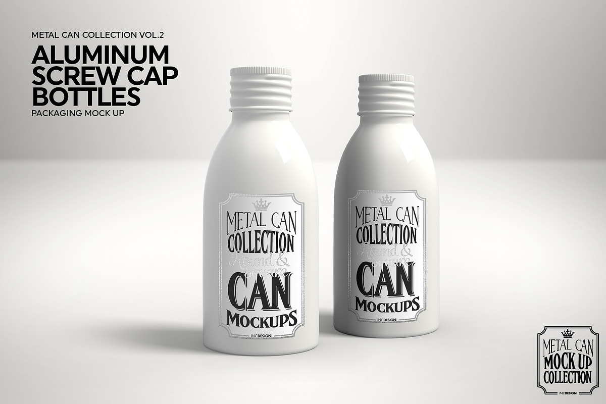 Aluminum Screw Cap Bottle Mockup, a Cups & Container Mockup by INCDesign (Photo 5 of 9)