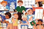School kids study. Education concept, an Education Illustration by Good Studio (Thumbnail 2 of 4)