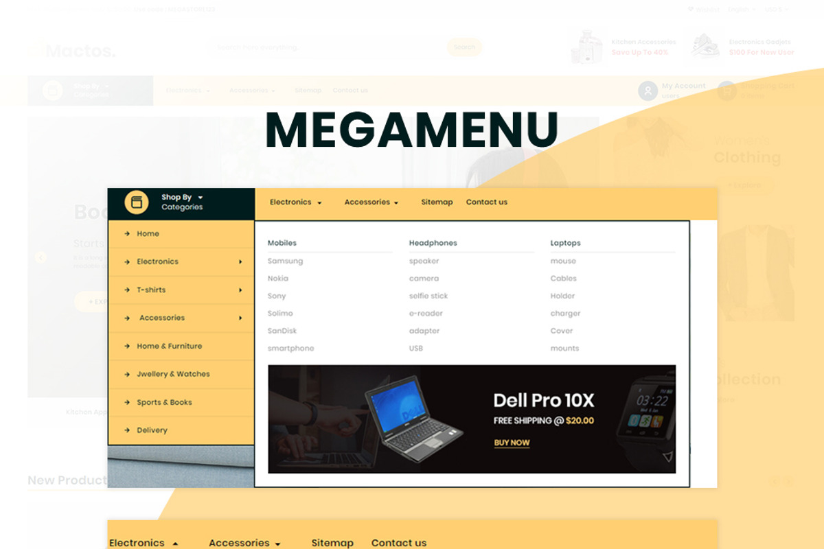 Mactos - Mega Store PrestaShop Theme, a Bootstrap Template by Pichforest Studio (Photo 4 of 5)