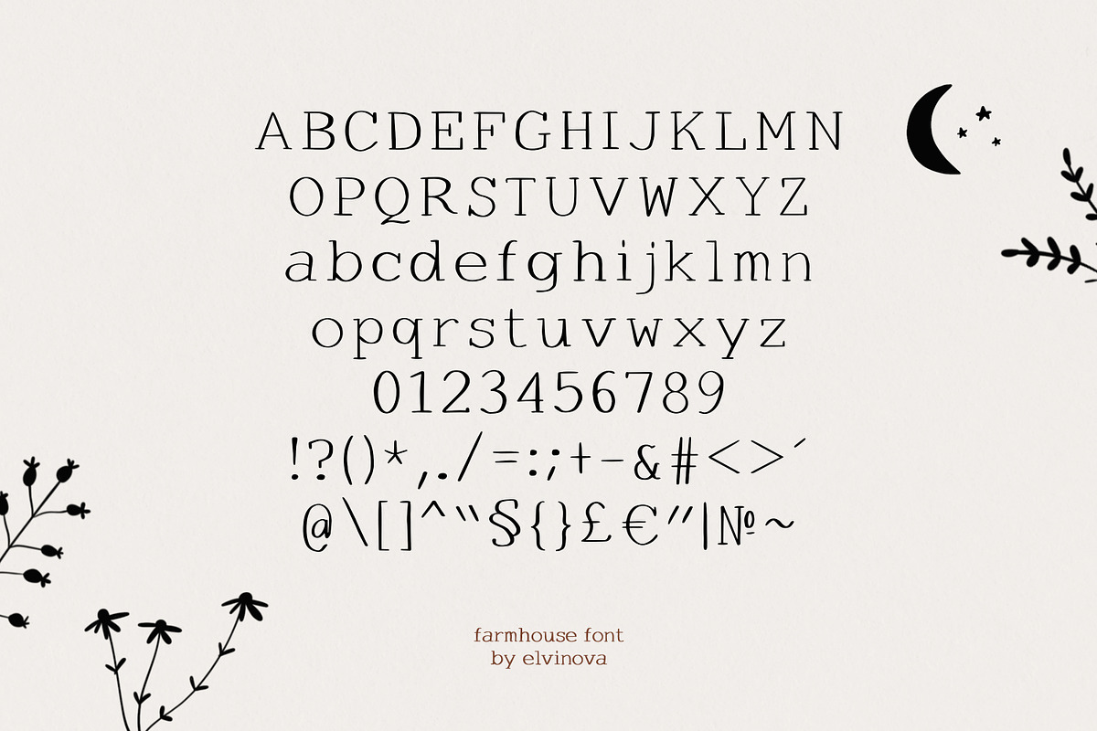 Farmhouse serif font, a Serif Font by elvinova (Photo 8 of 9)
